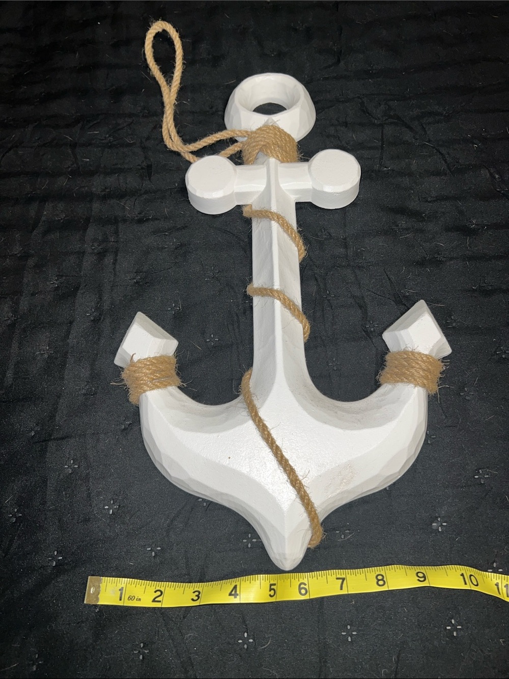 Nautical Anchor & Ship Wheel Wall Decor Set - White and Blue - Picture 3 of 6